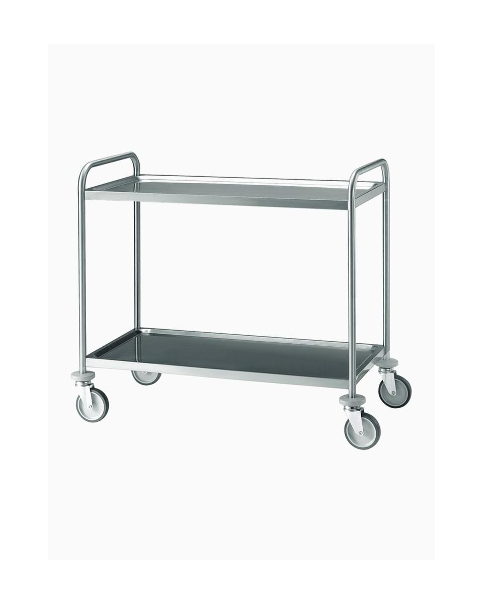 Chariot de service - 2 niveaux - inox - Diamant - CR2/100B