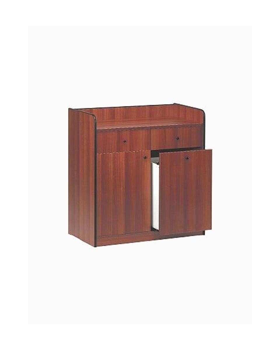 Armoire à couverts - Bouleau - 2 tiroirs à couverts - 1 porte - 1 cage - Diamant - MB/98