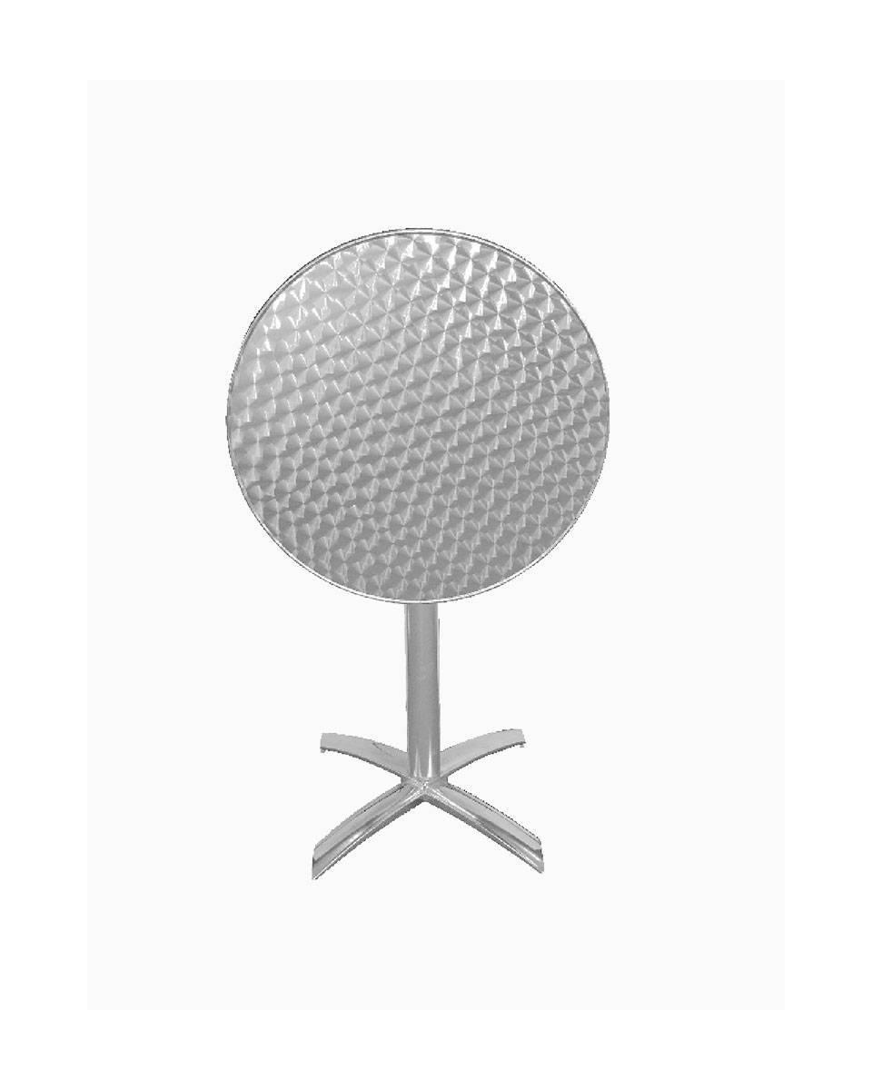 Table - Pliable - Ø 60 x H 72 x 60 x 60 CM - Inox - Bolero - U423
