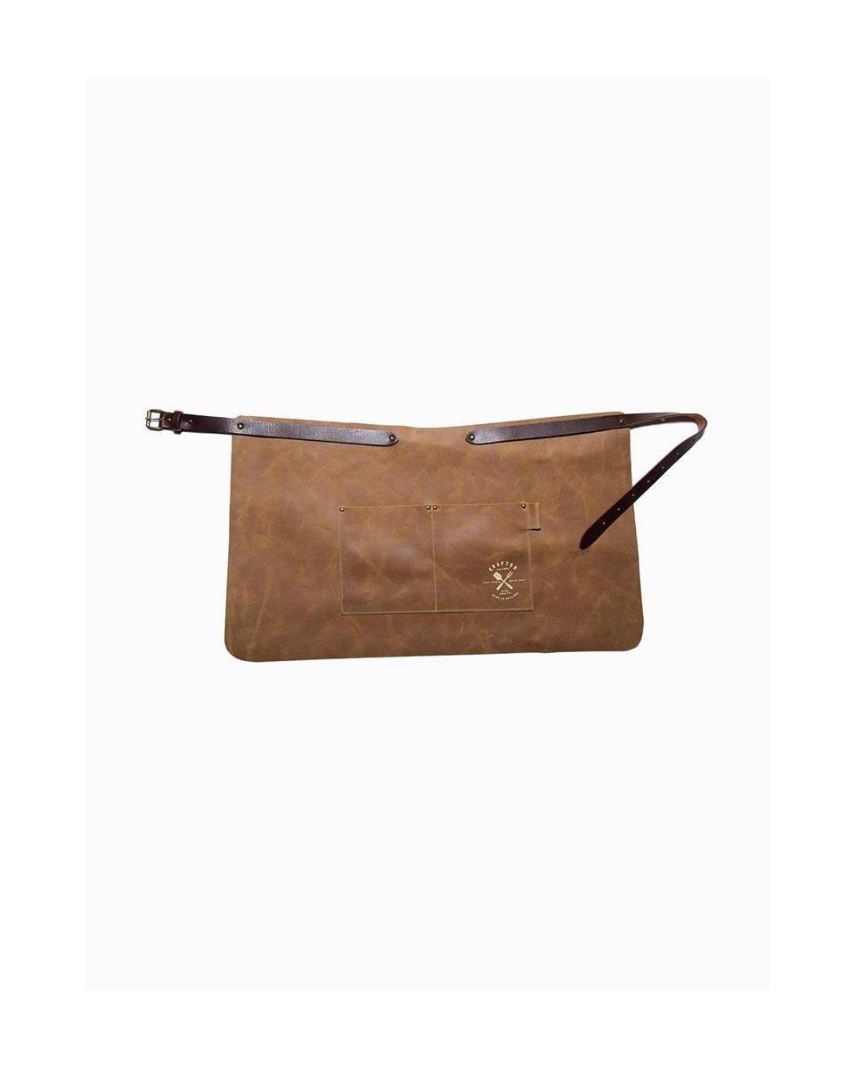 Tablier - Cuir - Court - Sable - Authentique - 8719326018560