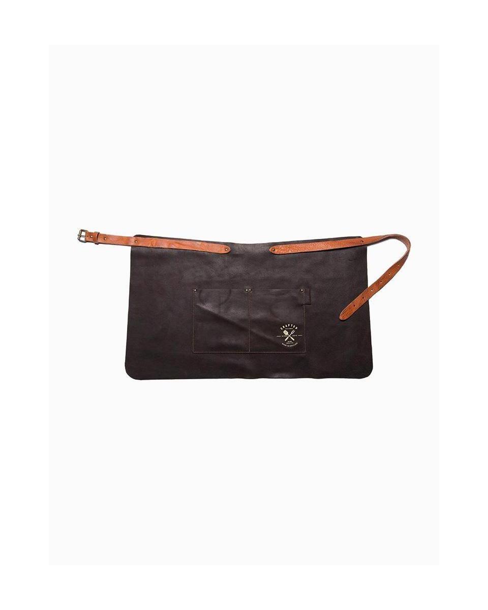 Tablier cuir / tablier court G-Line Marron Foncé