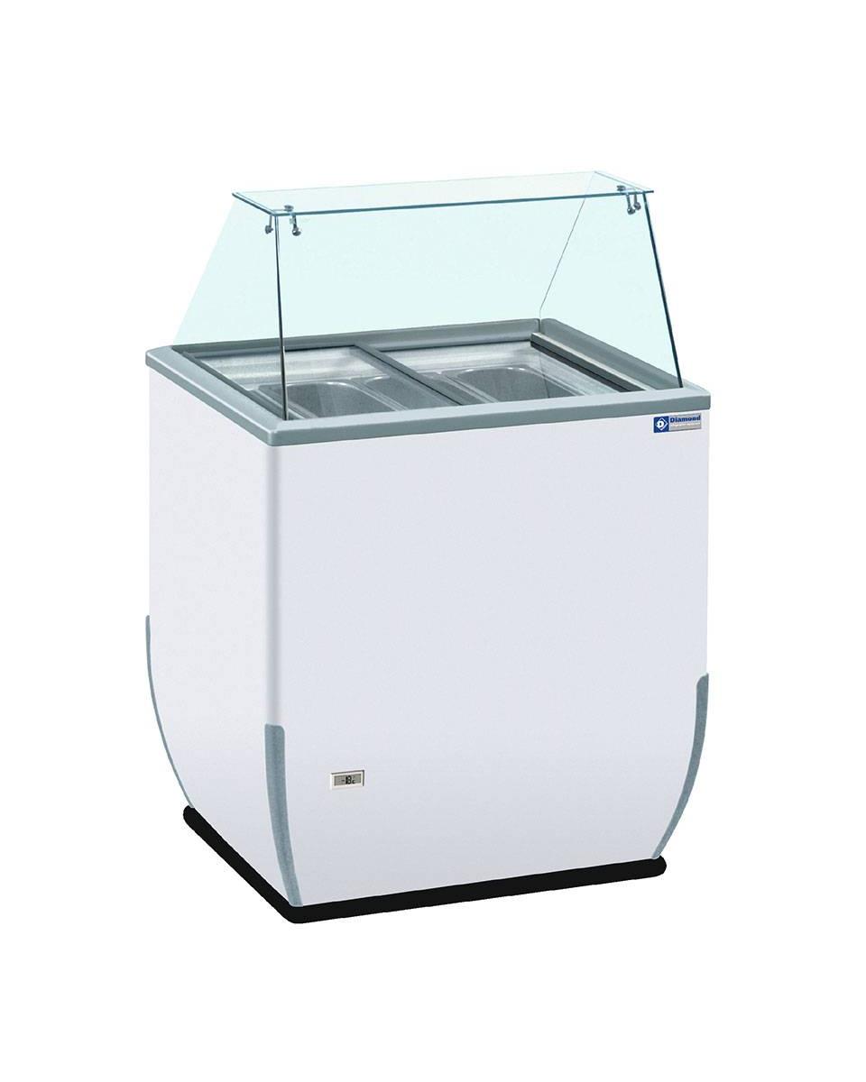 Vitrine boule à glace - 4x5 Litre - 170 Litre - BRIO ICE - Diamant - BRIO ICE