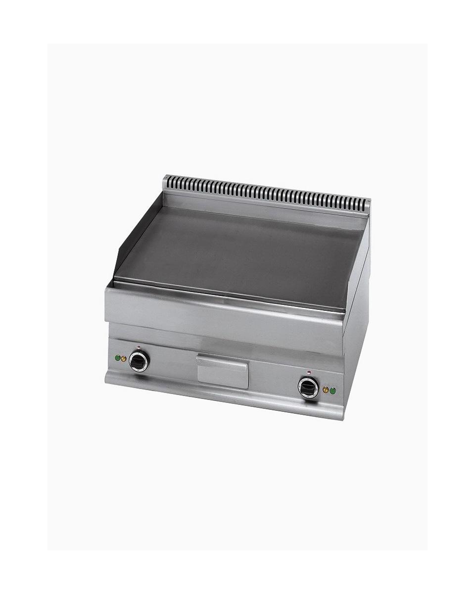 Plaque grill - Ligne 650 - Electrique - Lisse - Chromée - Double - Mastro - 6570FTECR