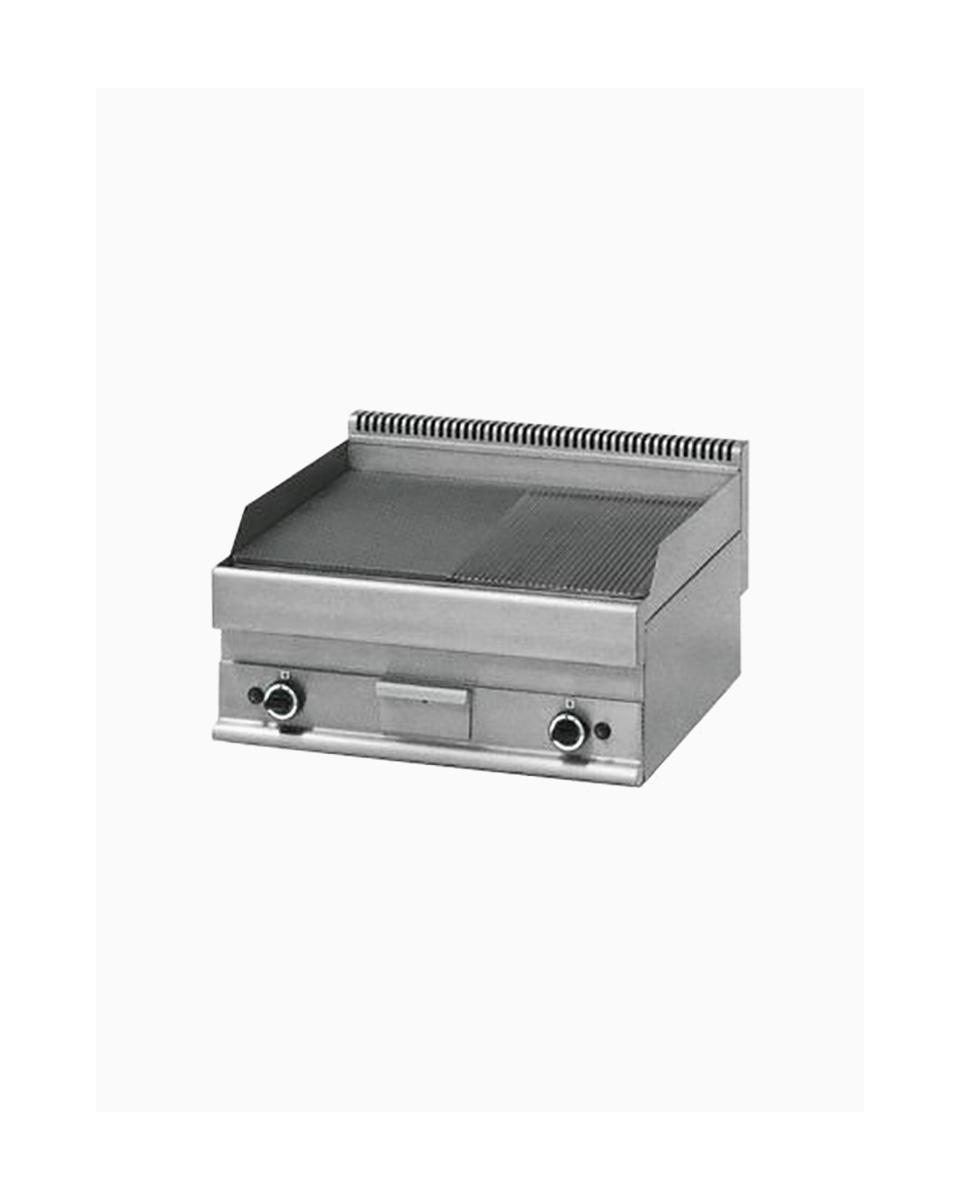 Plancha - Ligne 650 - Gaz - Lisse/Striée - Double - Mastro - 6570FTRG