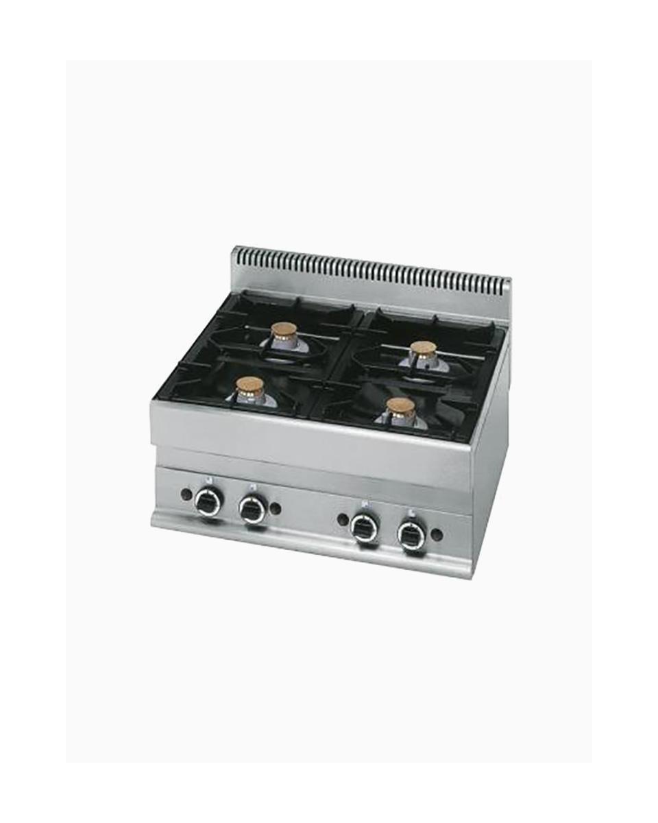 Cuisinière à gaz - Ligne 650 - 4 Foyers - Modèle de table - 70 CM - Mastro - 6570PCG