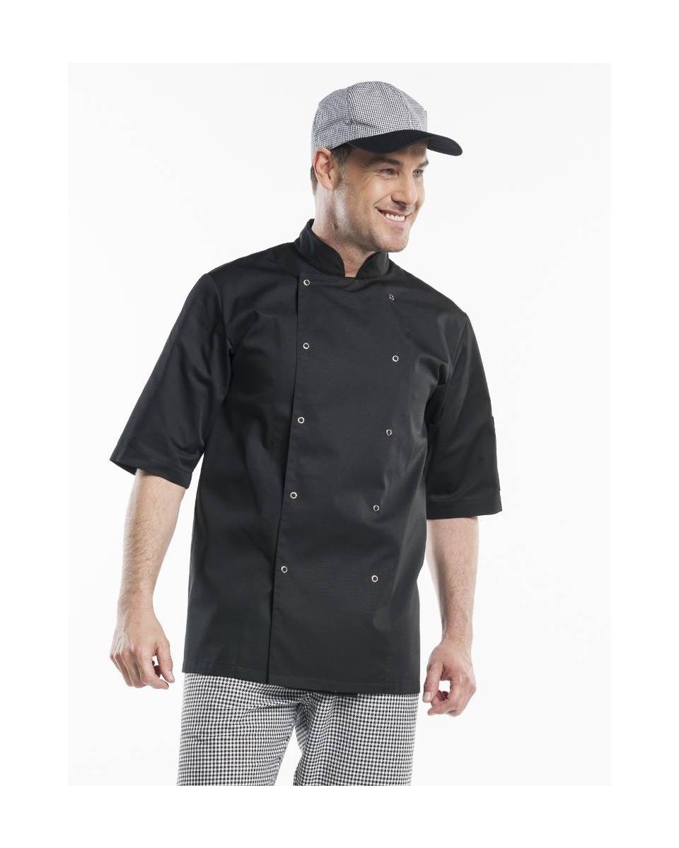 Chaud Devant - Hilton Poco Black Short Sleeve - Veste de cuisine