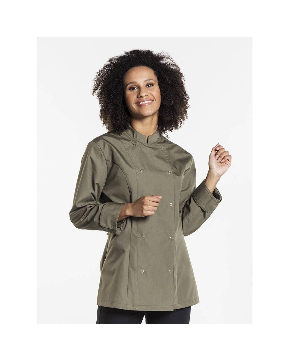 Chaud Devant - Lady Poco Dark Olive - Veste de cuisine