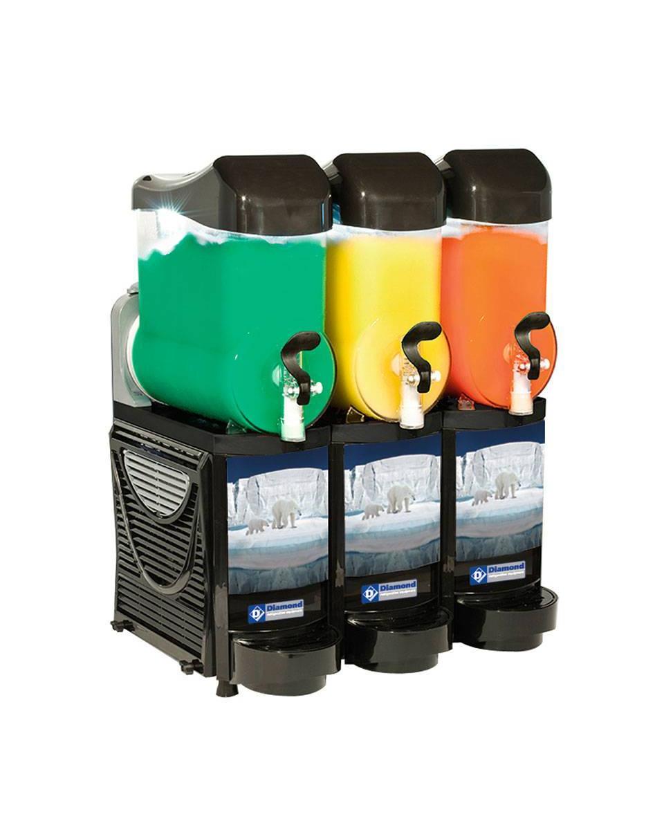 Machine à Slush Granita - 3 x 10 Litres - H 84 x 60 x 60 CM - 230 V - Diamant - FABY-3/CB