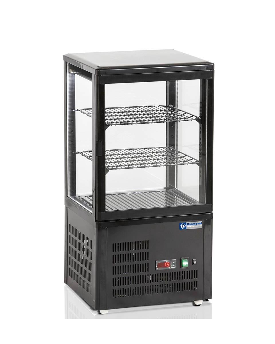 Vitrine réfrigérée - Modèle de table - Noir - Diamant - MIC-36B/R6