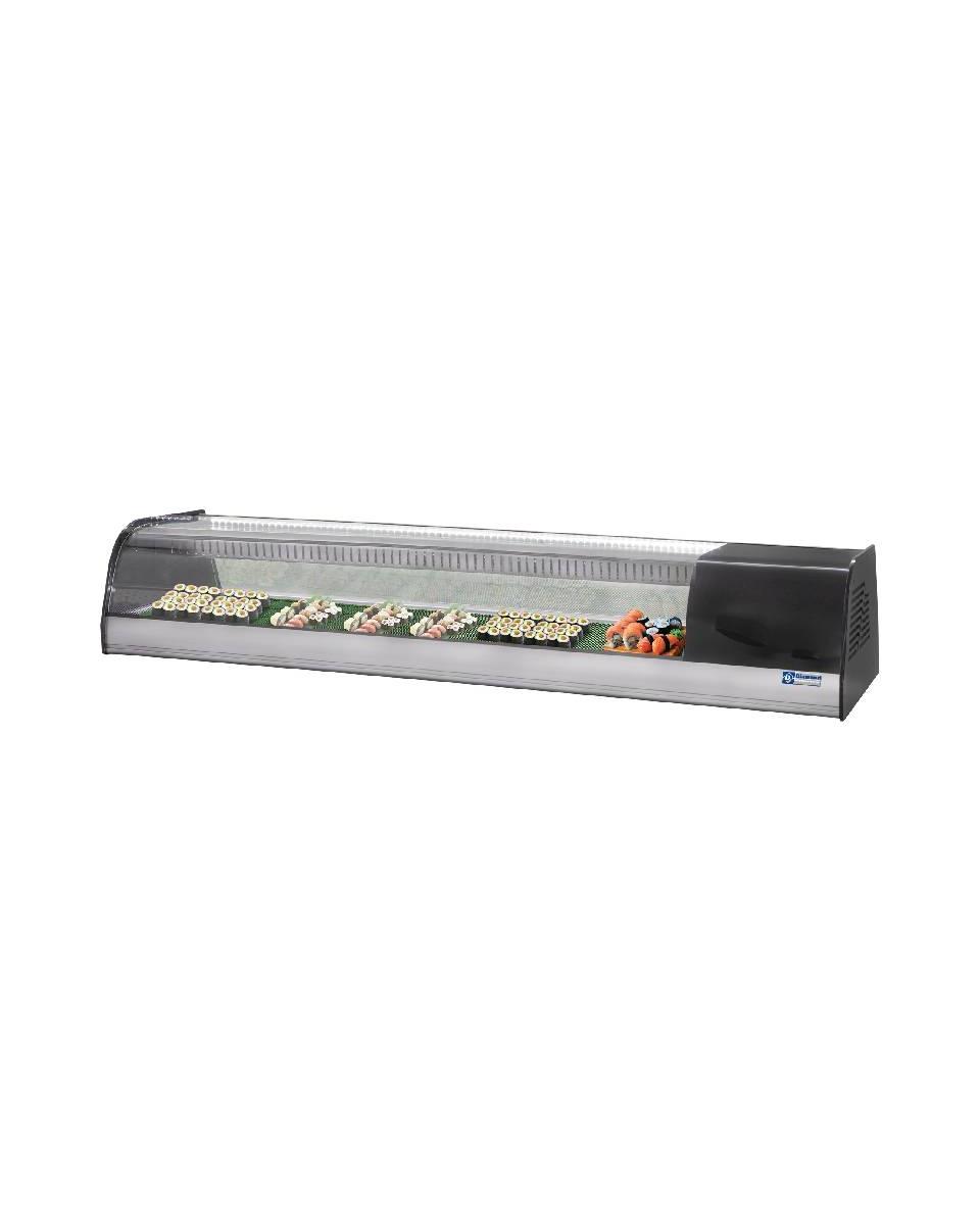 Vitrine à sushi - 138 CM - Noir - Moteur droit - Diamant - TR6-SH/R6