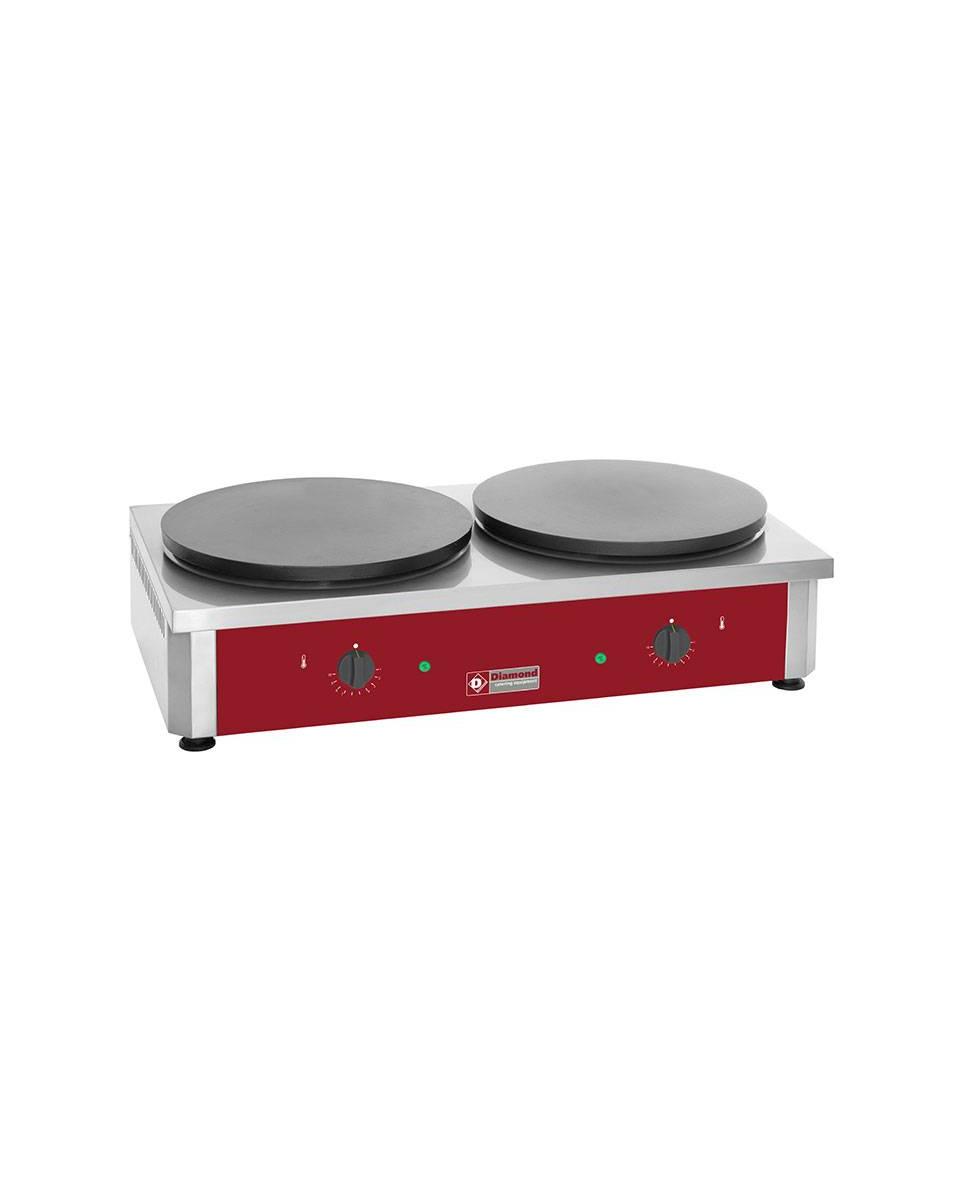 Plancha Crêpe - Double - Gaz - Ø40 CM - Diamant - BRET/2G-R