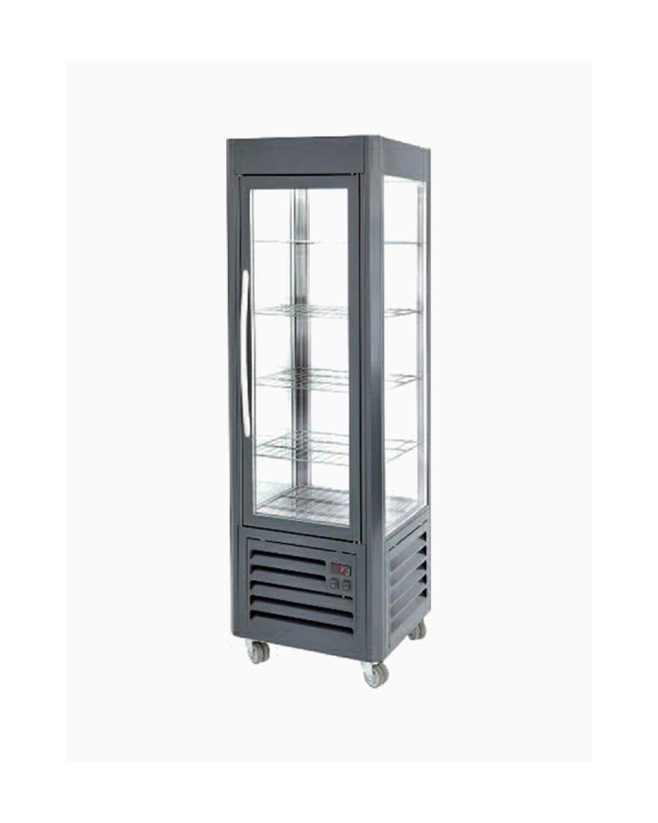 Vitrine Réfrigérée - 360 Litres - 5 Plateaux Tournants - Anthracite - Diamant - SNE/RN-B1