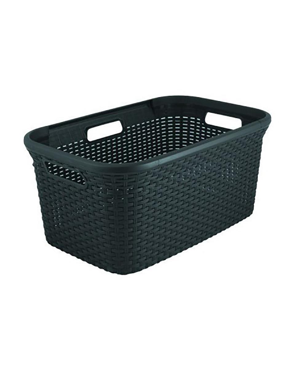 Panier à Linge - 45 Litres - 59 x 39 CM - Anthracite - Curver - 518538