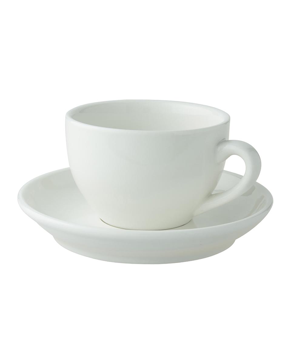 Tasse et soucoupe à cappuccino - 18 CL - Blanc - 12 pièces - Palmer - Robusta - 129277