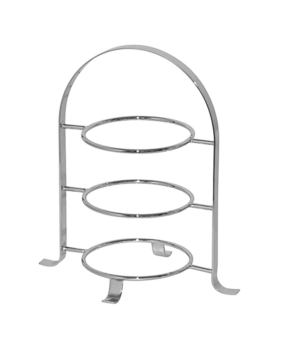 Présentoir - H 25,5 x 22,5 x 16,5 CM - 0,36 KG - Chromé - 130106