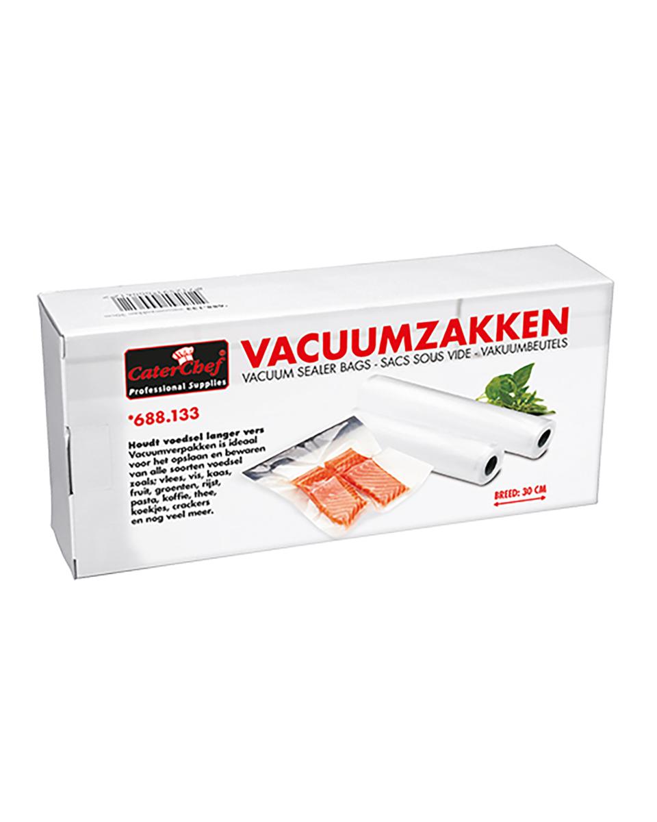 Sacs sous vide - 30 CM - 0,754 KG - 600 CM - Polyéthylène - Transparent - Caterchef