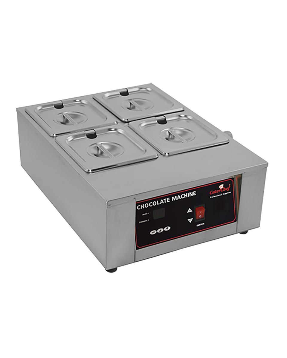 Réchaud Chocolat - H 17,8 x 35,9 x 48,9 CM - 8 KG - 220 - 240 V - 1000 W - Inox - +20°C à 90°C - Caterchef