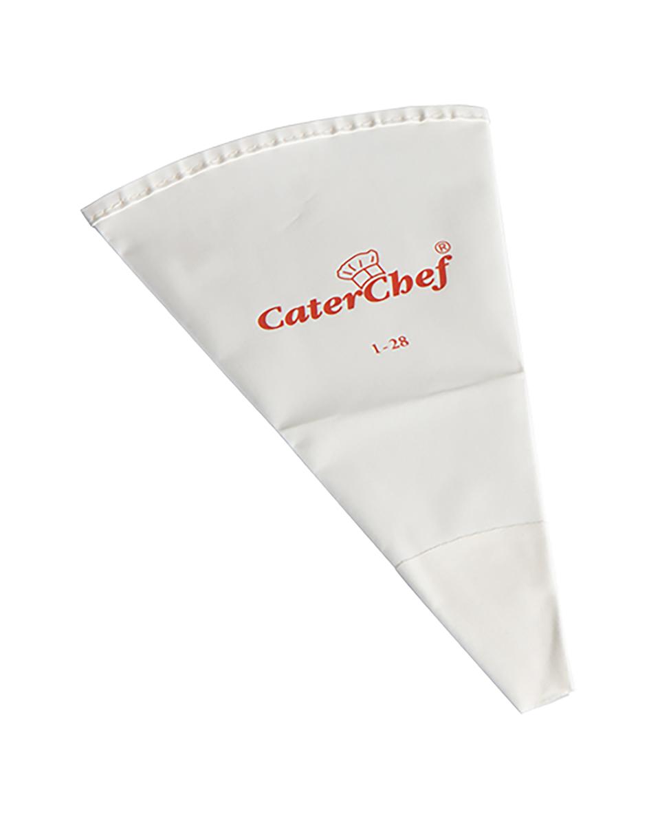 Poche à douille - 0,017 KG - 28 CM - Coton - Blanc - Caterchef - 050001