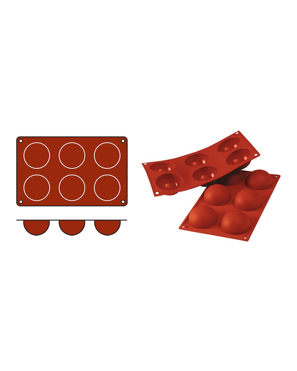 Tapis de cuisson - 0,225 KG - Silicone - Rouge - 0,08 Litre - -60°C / +230°C - Silikomart - 070056
