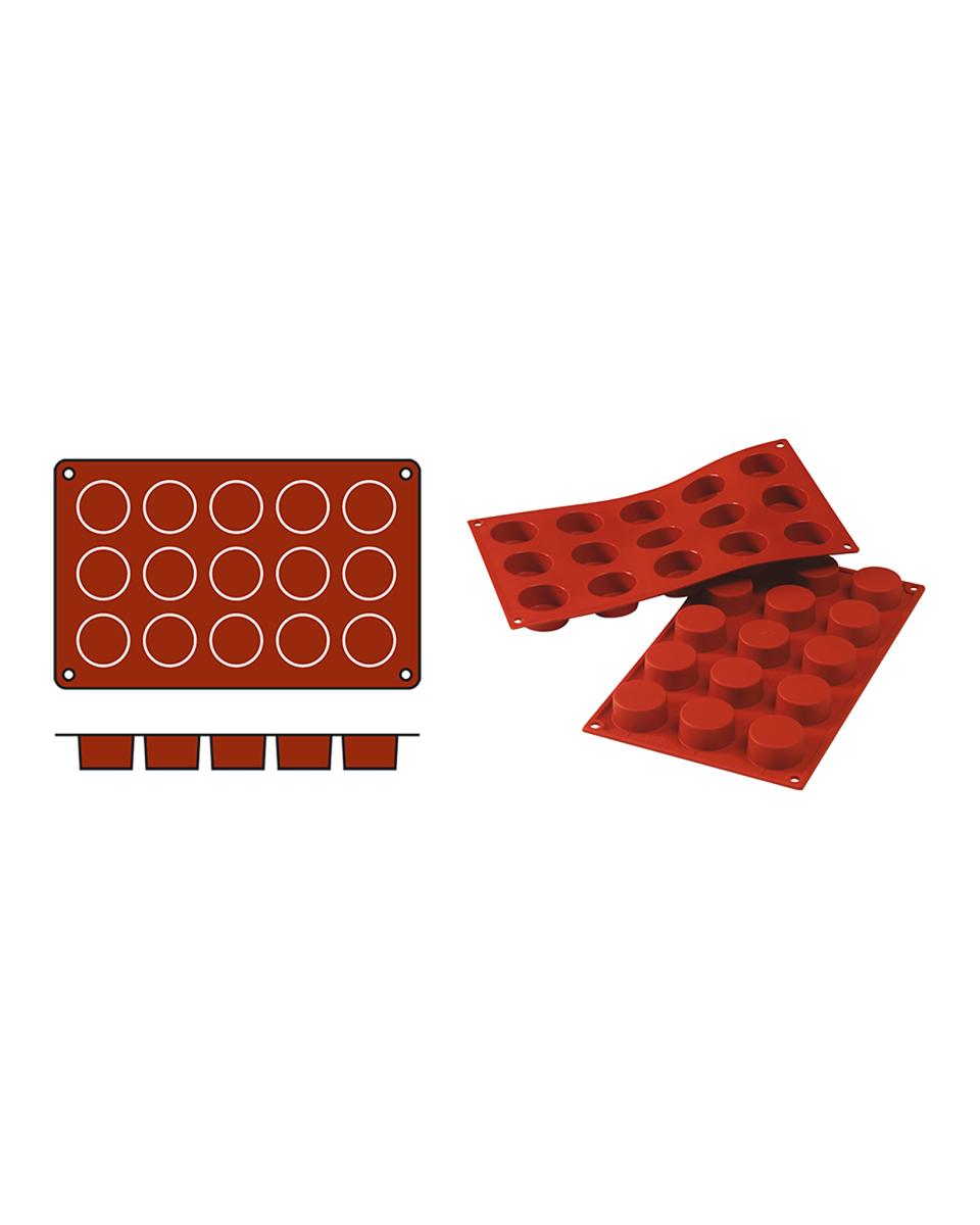 Tapis de cuisson Petits-Fours - 0,225 KG - Silicone - Rouge - 0,03 Litre - -60°C / +230°C - Silikomart - 070058