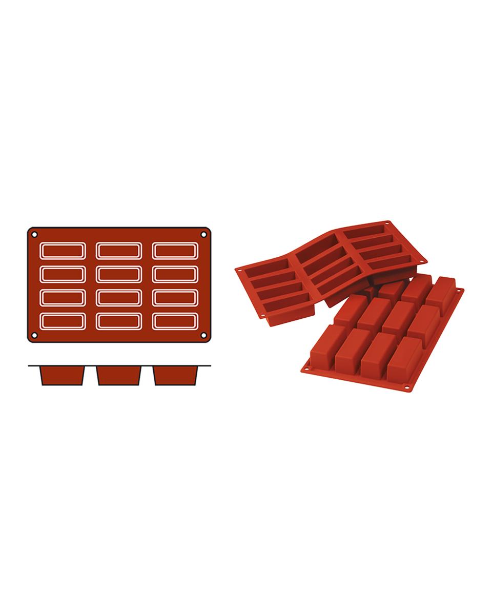 Tapis de cuisson Cakes - 0,26 KG - Silicone - Rouge - 0,07 Litre - -60°C / +230°C - Silikomart - 070063
