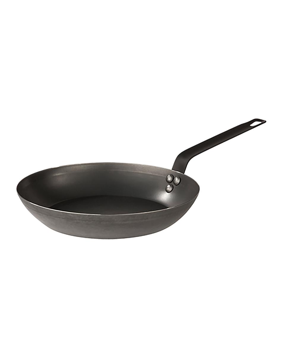 Poêle lyonnaise - H 5 CM - 0,93 KG - Ø24 CM - Tôle d'acier - Pujadas - 720811