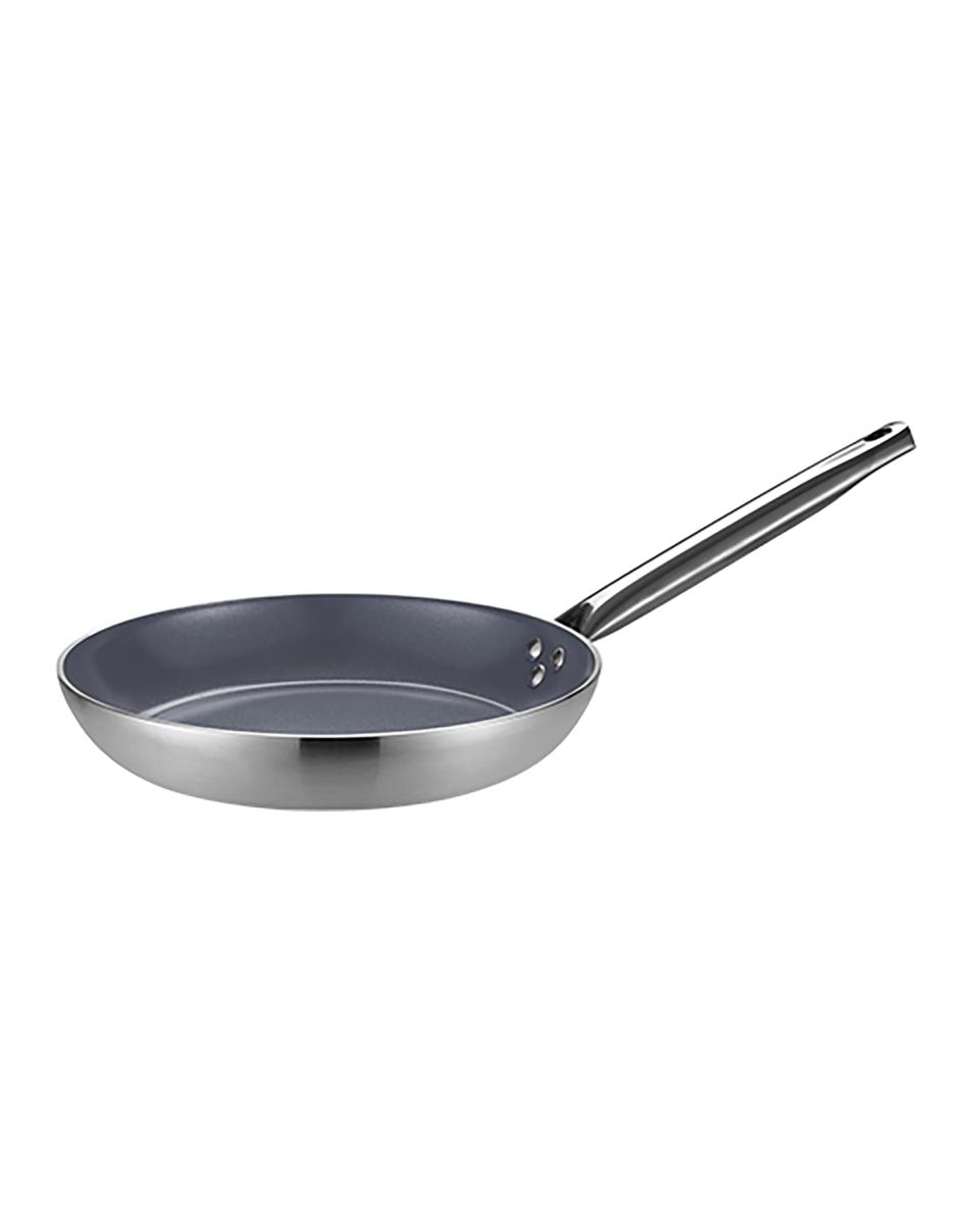 Poêle lyonnaise - H 5 CM - 1 225 KG - Ø28 CM - Aluminium - Pujadas - 720712