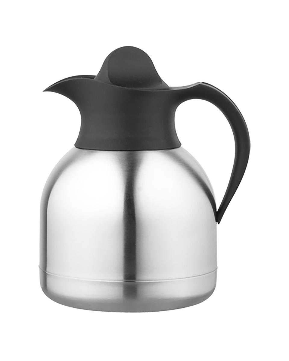 Pichet isotherme - H 20 CM - 0,5 KG - Inox 18/10 - Noir - 1 Litre - 595001