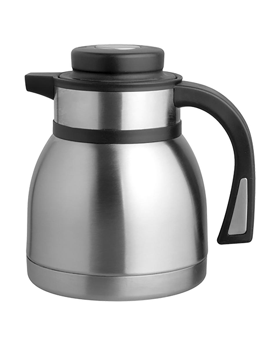 Pichet isotherme - H 18 CM - 0,7 KG - Inox 18/10 - Noir - 1 Litre - 595050