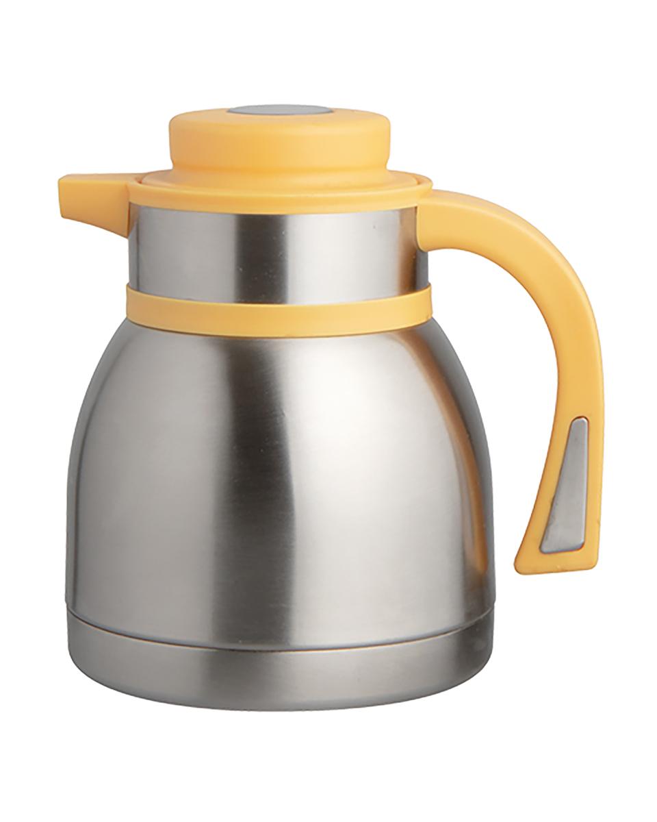 Pichet isotherme - H 18 CM - 0,7 KG - Inox 18/10 - Jaune - 1 Litre - 595055