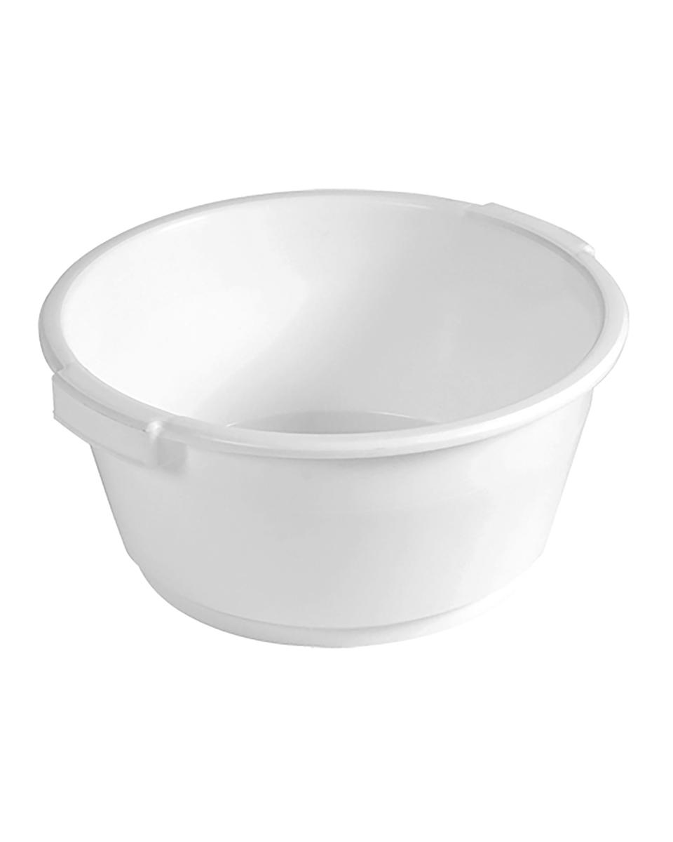Poubelle à résidus - H 18 CM - 0,525 KG - Ø38 CM - Polypropylène - Blanc - 15 Litres - Denox - 600041