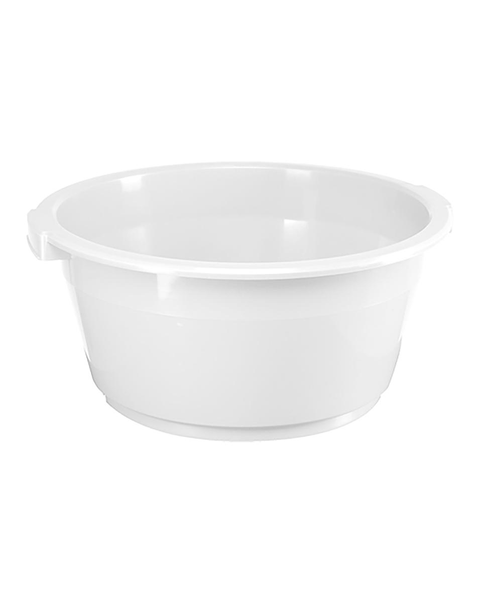 Poubelle à résidus - H 25 CM - 1,09 KG - Ø53,5 CM - Polypropylène - Blanc - 35 Litre - Denox - 600044