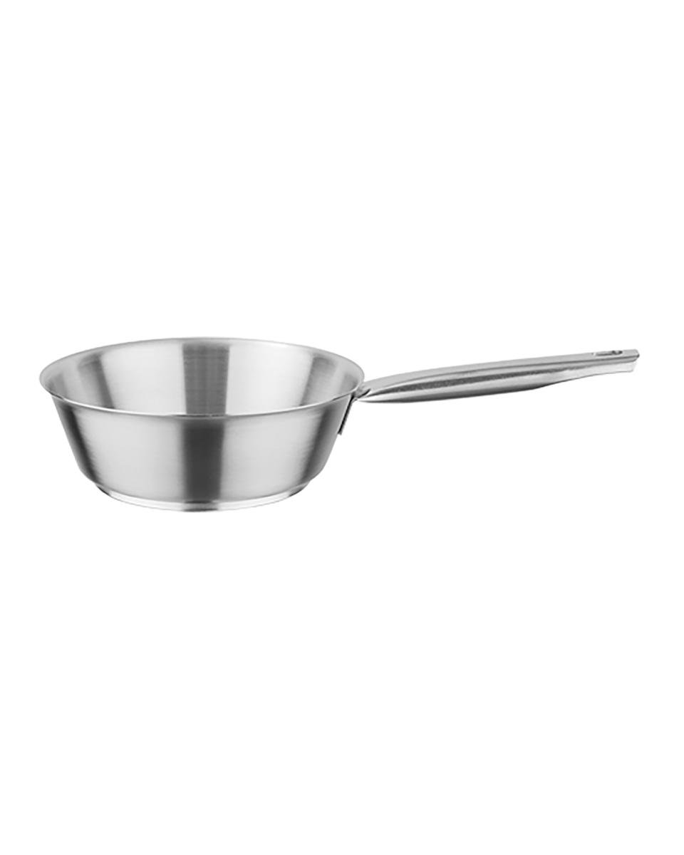 Sauteuse - H 6 CM - 0.555 KG - Ø16 CM - Inox 18/10 - 1 Litre - Pujadas - 720110