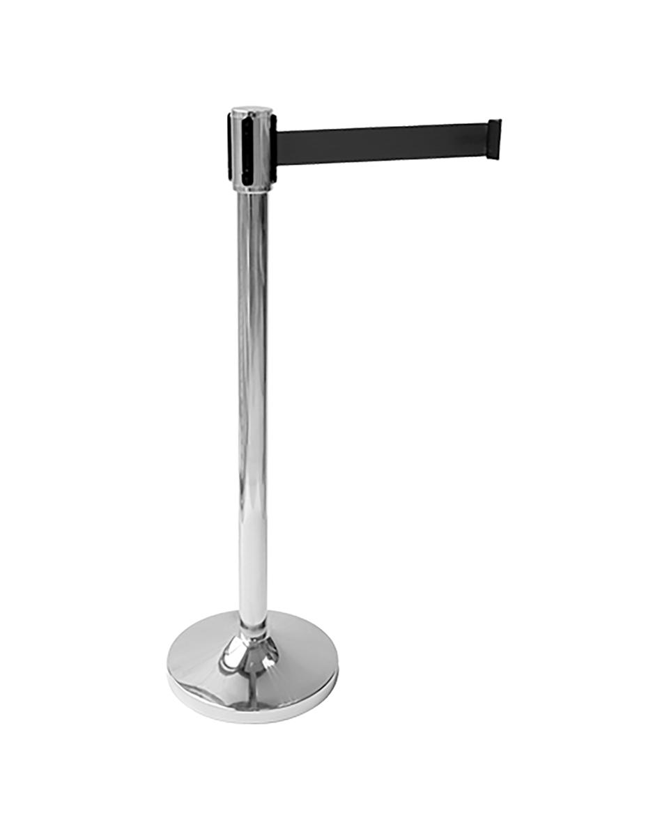 Poteau barrière - H 91 CM - 8 KG - Ø32 CM - Inox - Noir - 861285