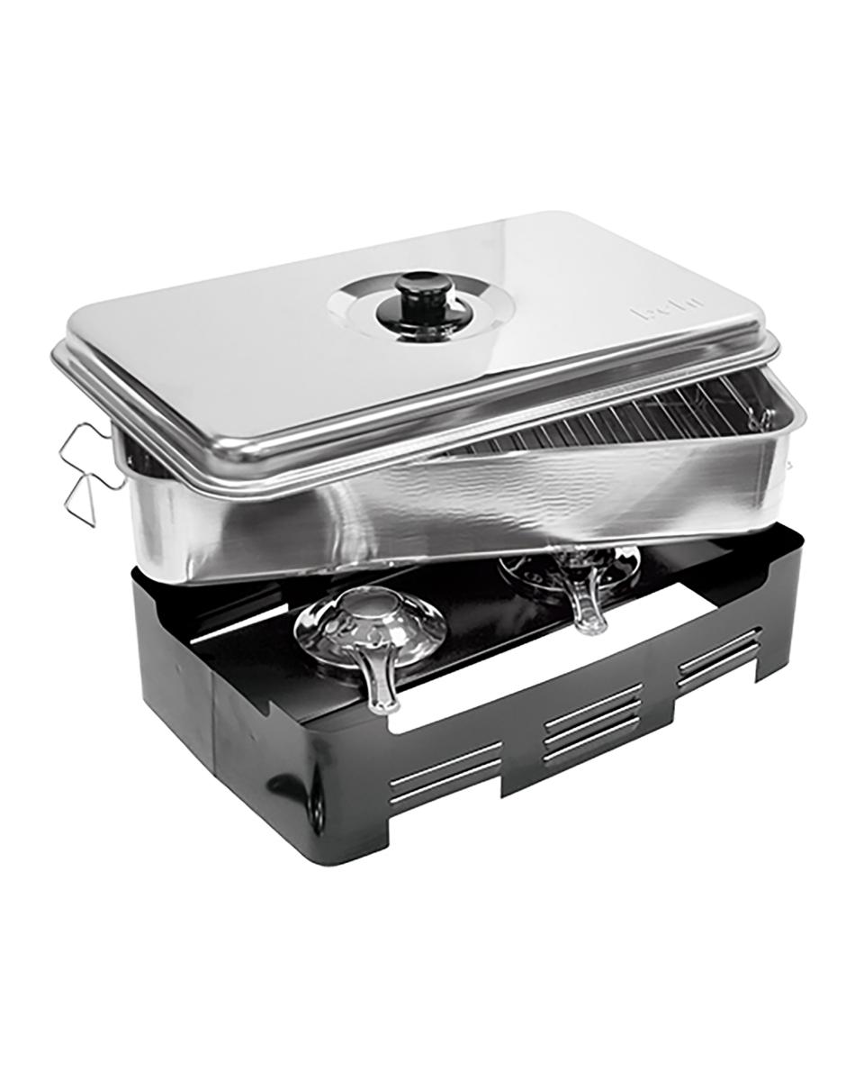 Fumoir - H 11,5 x 42,5 x 28 CM - 3 KG - Inox - Helia Fumoir - 866001