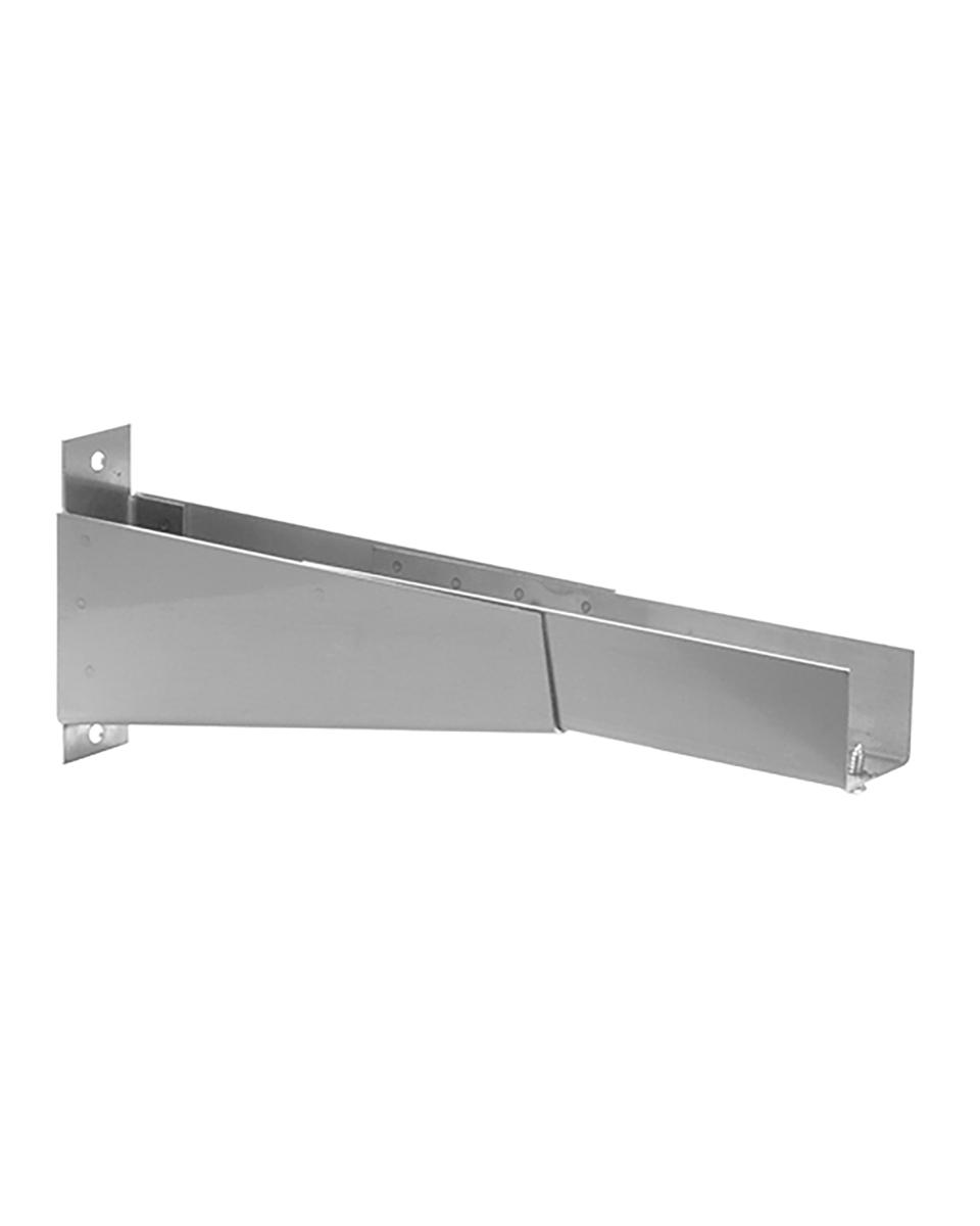 Support étagère (Te - H 10 x 30 x 6 CM - 1 KG - Inox - 317090