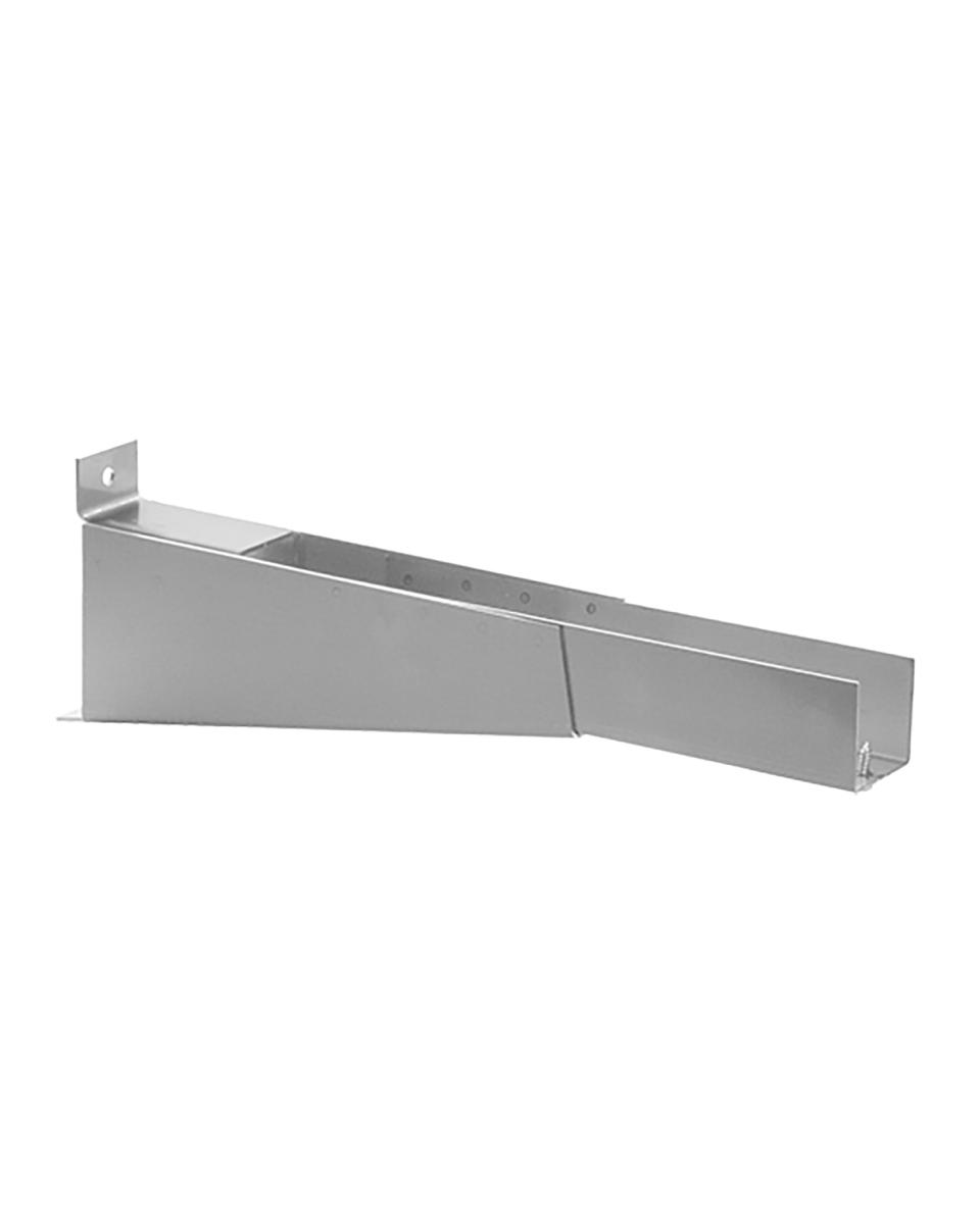 Support étagère - H 10 x 30 x 6 CM - 1 KG - Inox - 317092