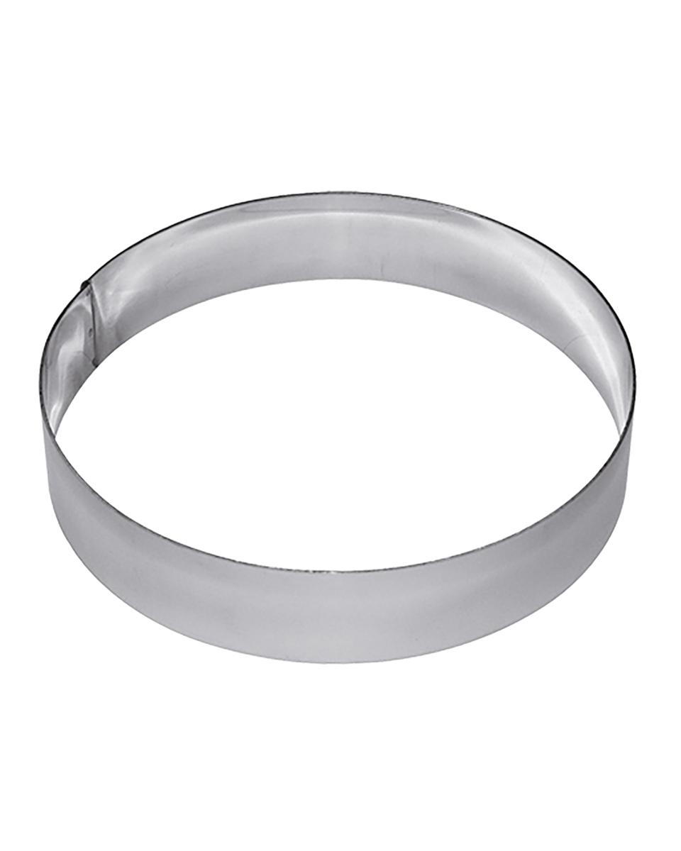 Cercle à gâteau - H 4,5 CM - 0,37 KG - Ø22 CM - inox - 899312