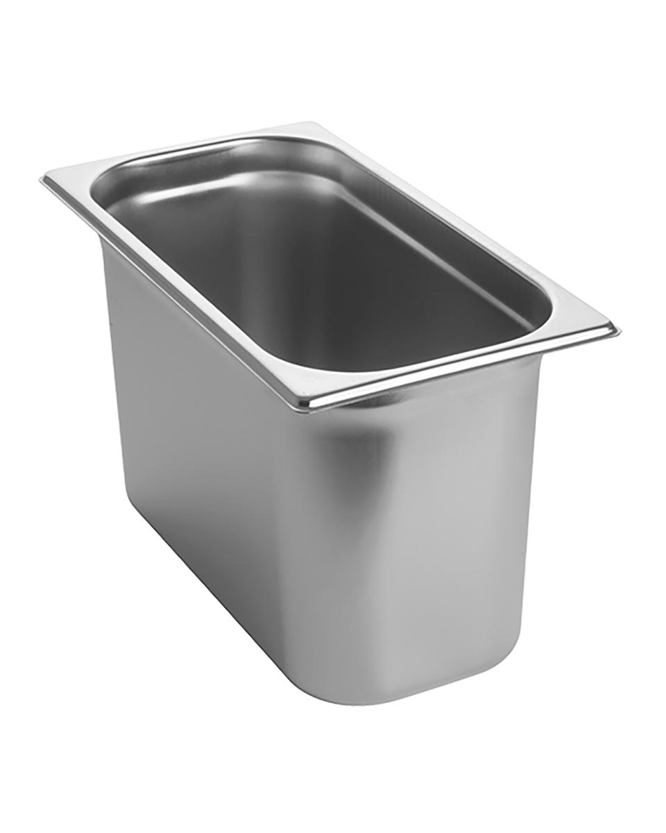 Bac gastronorme - 1/3 GN - 7,2 Litre - H 20 x 32,5 x 17,6 CM - Inox - Caterchef - 953131