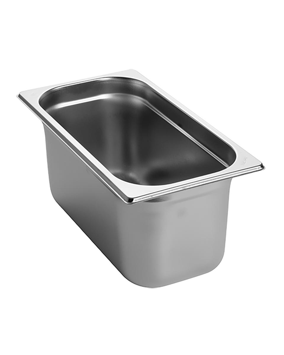 Bac gastronorme - 1/3 GN - 5,4 Litre - H 15 x 32,5 x 17,6 CM - Inox - Caterchef - 953132