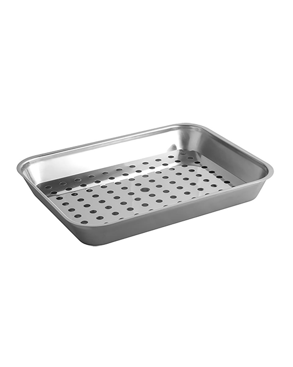 Lèchefrite/égouttoir - H 5,5 x 41 x 31 CM - 1,28 KG - Inox 18/08 - 953602