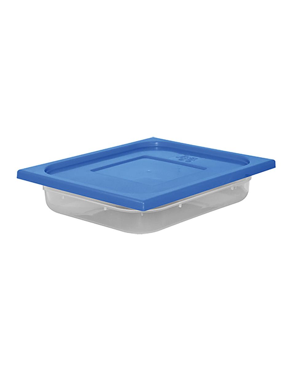 Boîte Alimentaire - 1/2 GN - 3.9 Litre - H 6.5 x 32.5 x 26.5 CM - Polypropylène - Bleu - -40°C / +70°C - Hermétique Verrouillable - Caterchef - 953840