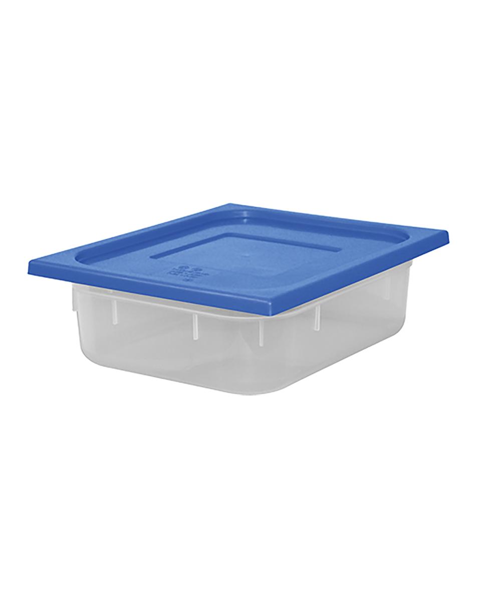 Boîte Alimentaire - 1/2 GN - 5.9 Litre - H 10 x 32.5 x 26.5 CM - Polypropylène - Bleu - -40°C / +70°C - Hermétique Verrouillable - Caterchef - 953841