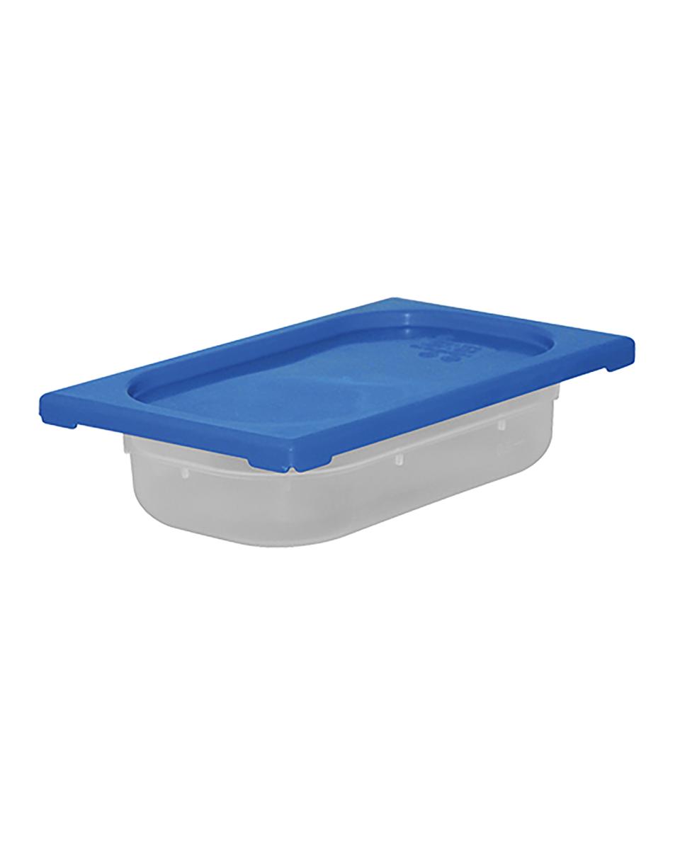 Boîte alimentaire - 1/4 GN - 1,7 Litre - H 6,5 x 26,5 x 16,2 CM - Polypropylène - Bleu - -40°C / +70°C - Hermétique Verrouillable - Caterchef - 953860