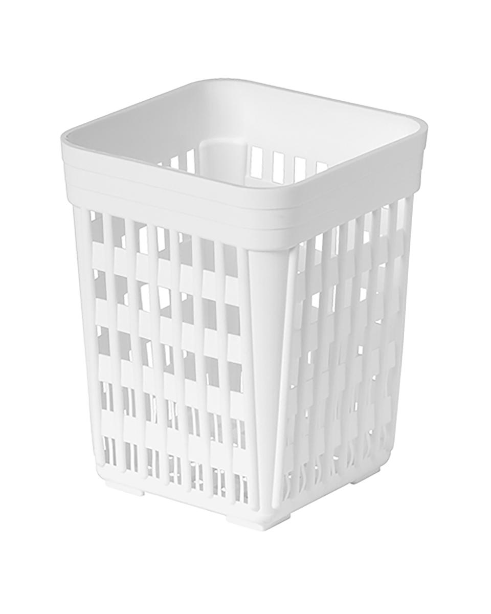 Pot à couverts - H 13.5 x 11 x 11 CM - 0.07 KG - Polypropylène - CaterRacks - 023021