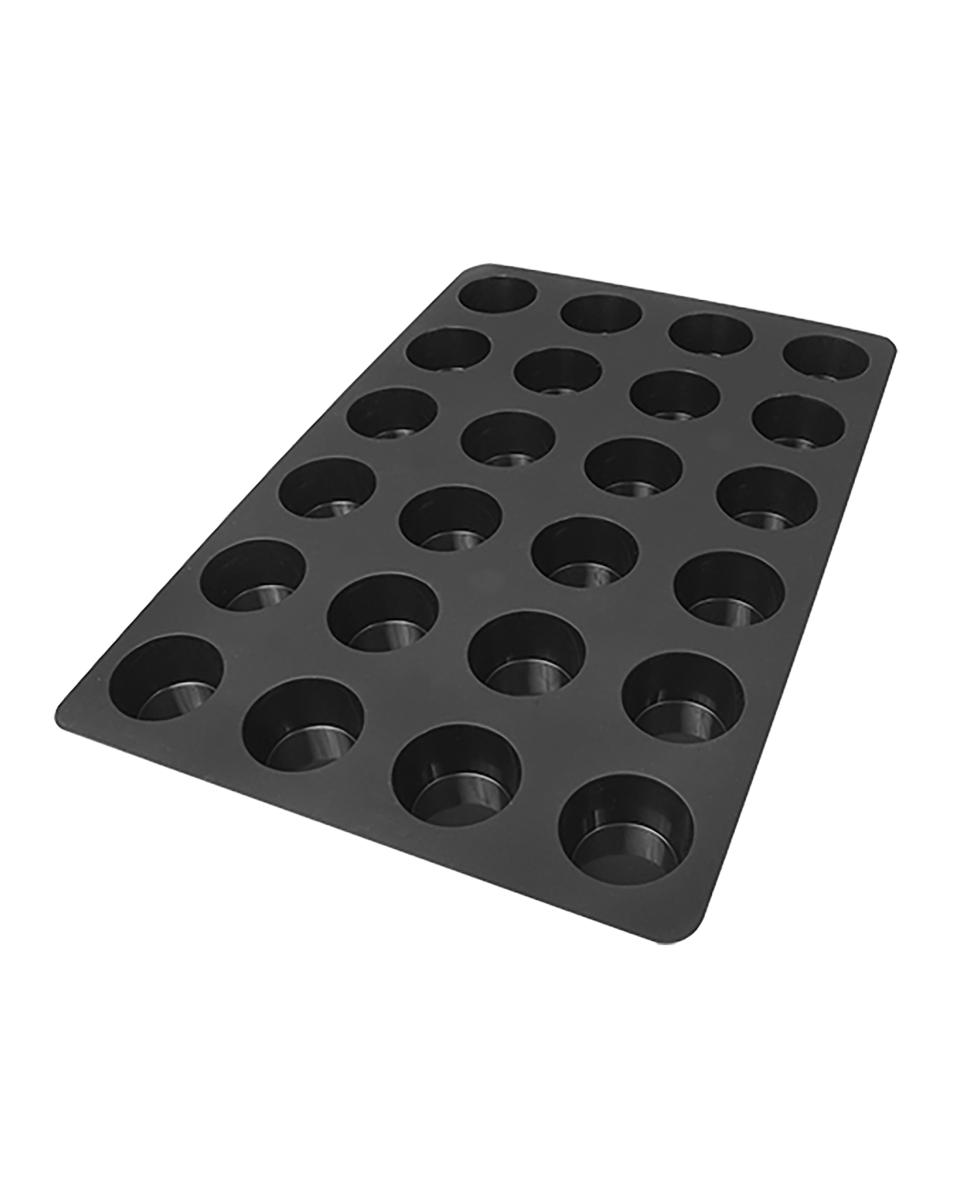 Tapis de cuisson Muffins - 0,76 KG - Silicone - Noir - 0,122 Litre - -60°C / +230°C - Silikomart - 070609