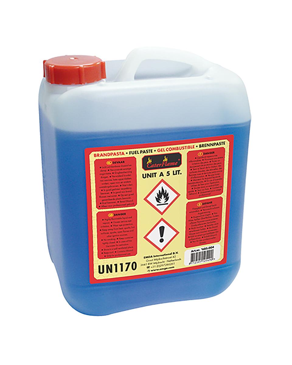 Pâte combustible - 4,25 KG - Ethanol - 5 Litre - CaterFlame - 685004