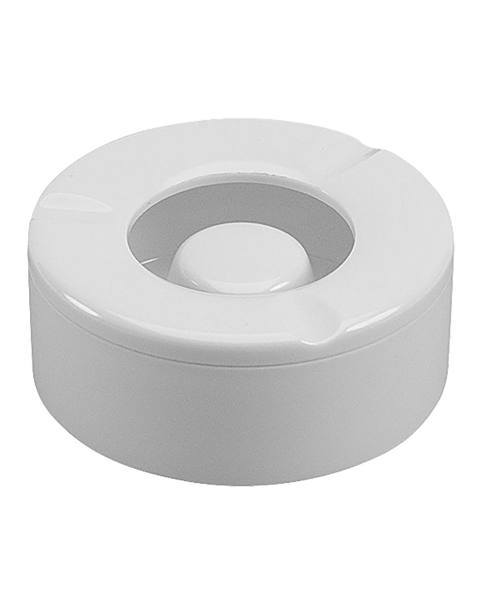 Cendrier Terrasse - H 4,3 CM - 0,115 KG - Ø10 CM - Mélamine - Blanc - WACA - 937181