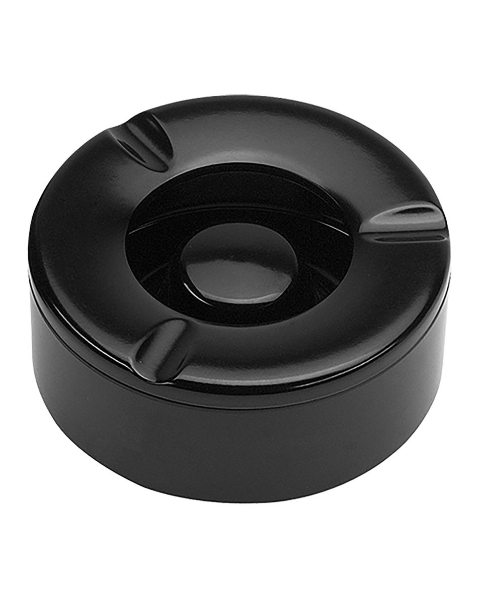 Cendrier Terrasse - H 4,3 CM - 0,1 KG - Ø10 CM - Mélamine - Noir - WACA - 937185