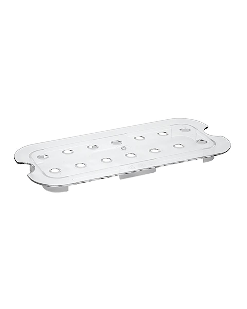 Grille d'égouttage - 1/3 GN - Polycarbonate - Transparent - -100°C / +100°C - Caterchef - 953037
